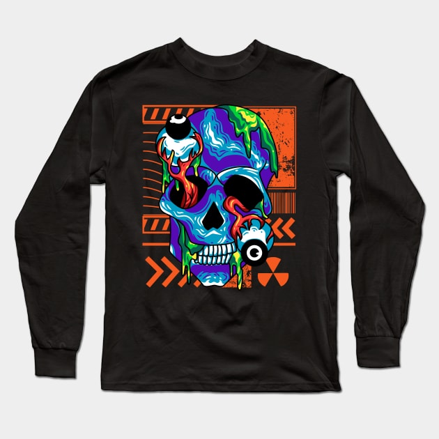 skulls and streetwear Long Sleeve T-Shirt by Ihsanmtsm Illustration